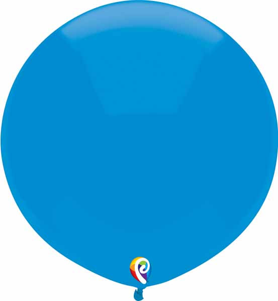 17-Inch Neon Blue Outdoor Display Balloons, 72 Count