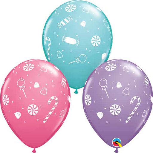 Ballons en latex imprimés Candies & Confetti, 11 pouces, paquet de 50