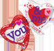 You & Me Two Hearts 42-Inch Foil Balloon