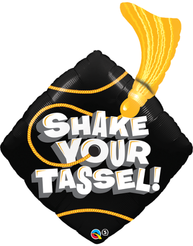 Shake Your Tassel! 37-Inch Shaped Foil Graduation Balloon