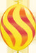 Qualatex Wavy Stripes QuickLink 12-Inch Yellow Balloons, 50 Count