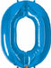34-Inch Sapphire Blue Number 0 Balloon