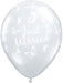Just Married Butterflies 16" Clear Latex Balloons, 50 Count