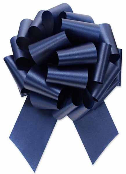 Nœud décoratif en polypropylène bleu marine 8 pouces