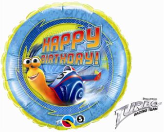 Ballon en aluminium Turbo Anniversaire de 18 pouces