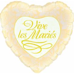 36-Inch Vive les Mariés Foil Wedding Balloon