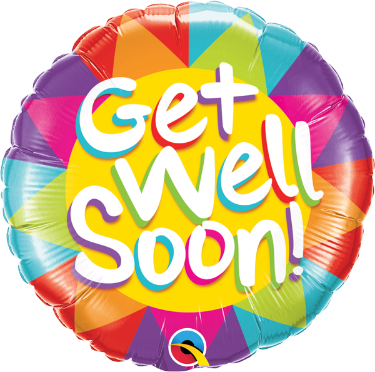 Get Well Soon Sunshine 18-Inch Round Foil Balloon