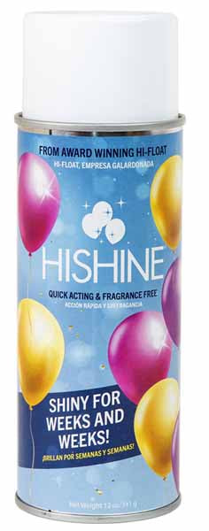 HI-FLOAT HI-SHINE Balloon Shine Aerosol Spray, 12 oz