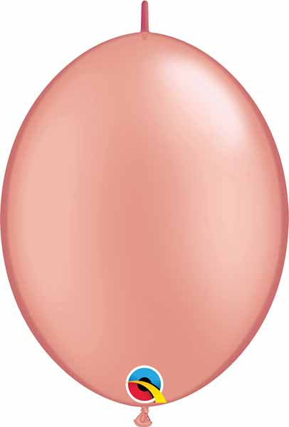Qualatex Rose Gold 12-Inch QuickLink Latex Balloons, 50 Count
