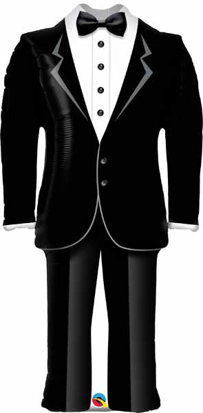 Groom's Tuxedo 39-Inch Shaped Foil Balloon