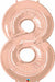 Rose Gold Number 8 Balloon, 34 Inch