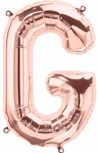 16-Inch Rose Gold Letter G Balloon