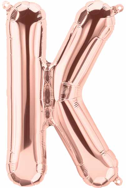 16" Rose Gold Letter K Balloon
