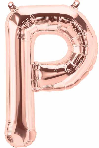 16-Inch Rose Gold Letter P Balloon