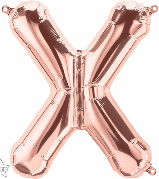 34 Inch Rose Gold Letter X Balloon