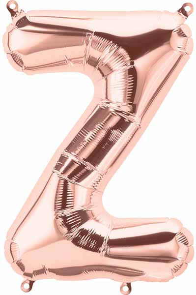 Rose Gold Letter Z Balloon, 16 Inch