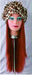 16-Inch Auburn Costume Wig with Animal Print Hat