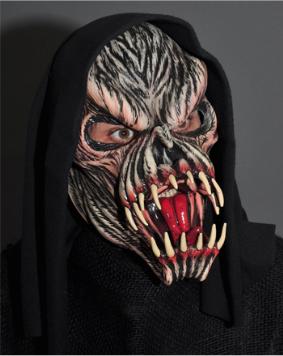 Zagone Studios Fang Face Latex Monster Mask with Hood