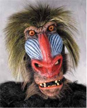Baboon Moving Mouth Mask