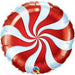 18" Round Candy Swirl Red Balloons - Shimmer & Confetti