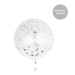 36-inch Giant Silver Confetti Balloons - Shimmer & Confetti