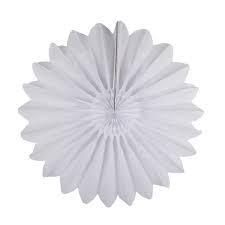 8-inch White Paper Fans 2ct - Shimmer & Confetti