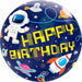 Galactic Celebration 22" Bday Outer Space Bubble Balloon (3/Pk)