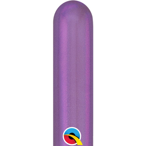 Qualatex Animal Twisty Chrome Purple 260Q Latex Balloons (100/Pk)
