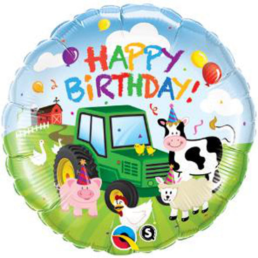 Barnyard Bliss 18″ Round Foil Birthday Barnyard Balloon (5/Pk)