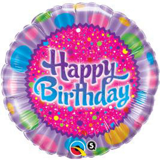 Celebrate in Style Foil Balloon Happy Birthday Sprinkle & Sparkle (5/Pk)