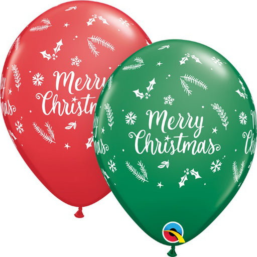 11" Christmas Evergreen Latex Balloons  (50/Pk)