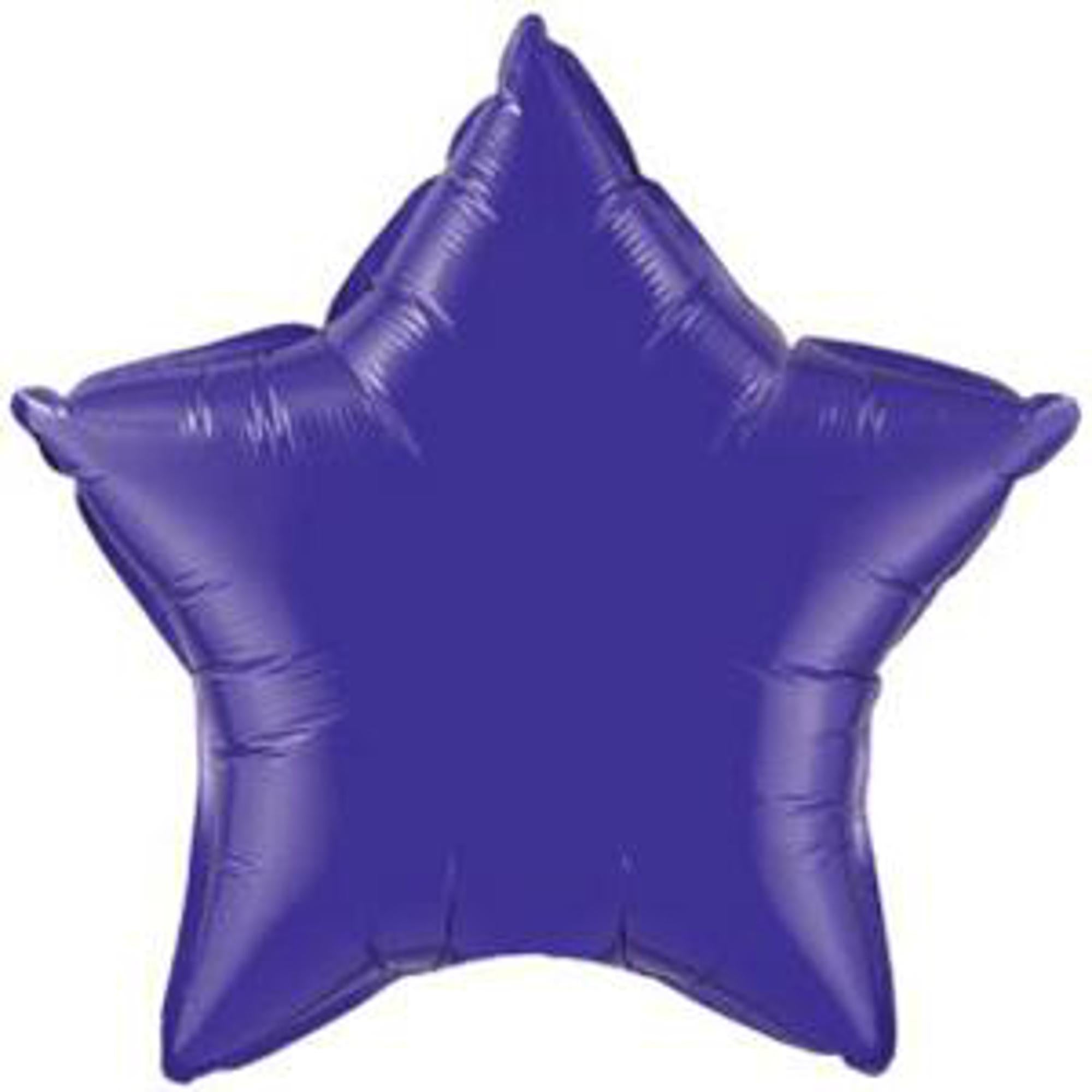Ballon Mylar étoile bleu ciel perlé