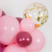 Bubblegum Pink, Burgundy and Mauve Balloon Arch and Garland Kit (5, 10, 16 foot) - Shimmer & Confetti