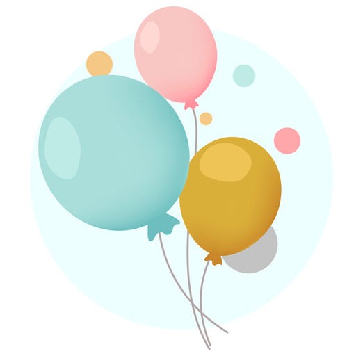 shimmer and confetti balloons