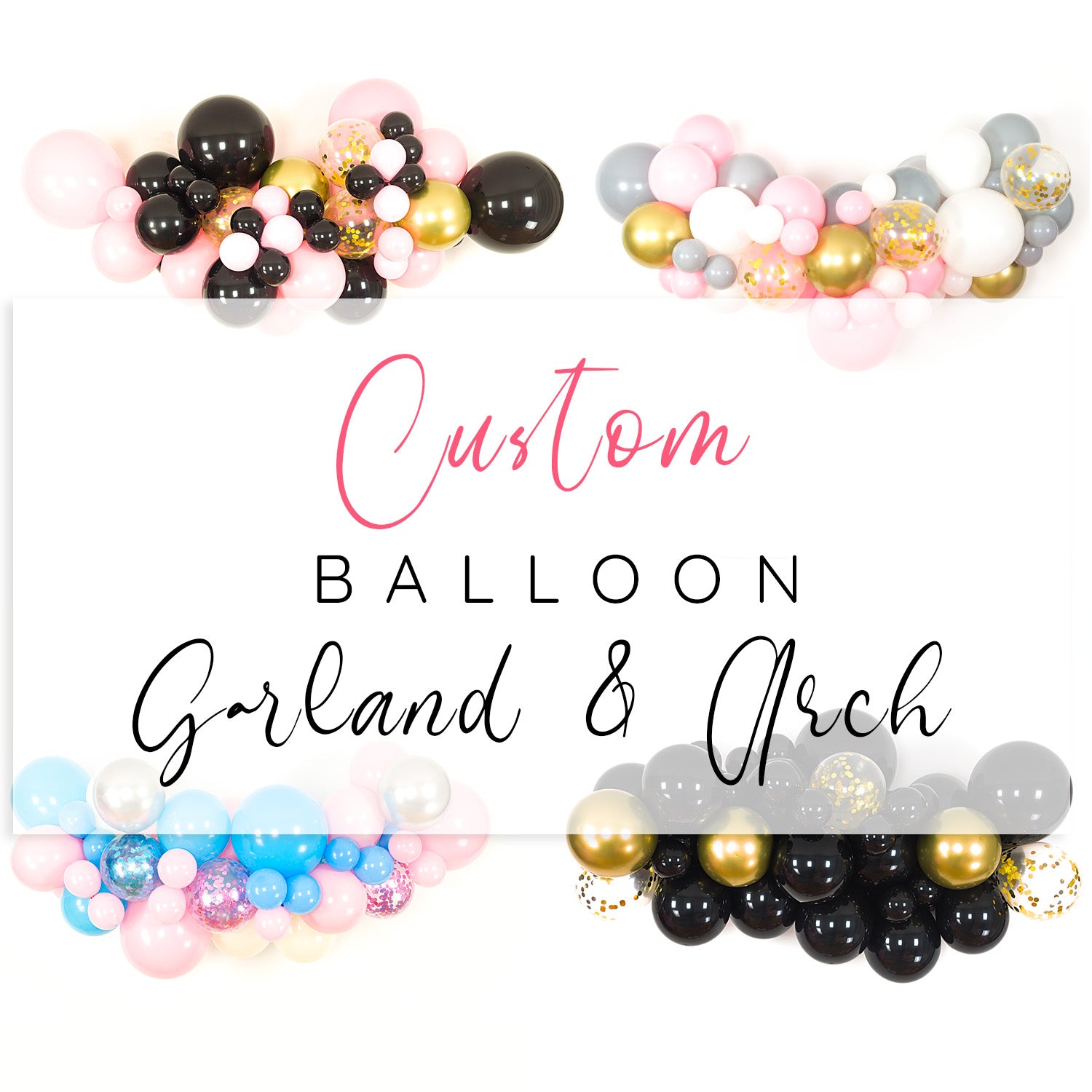 Arche Ballons 4 couleurs Blush, Mocha, Or et Gris