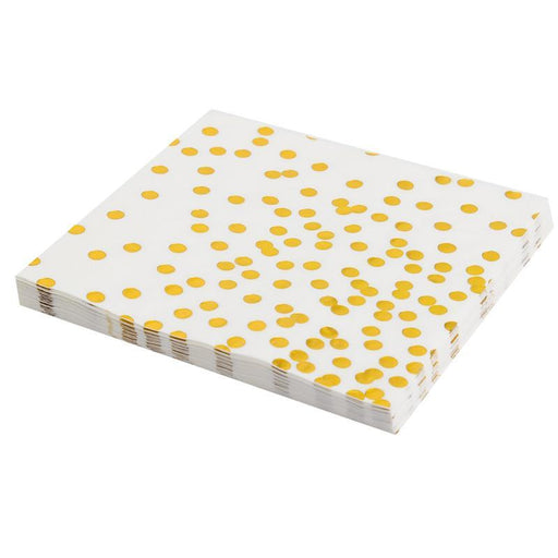 Gold Polka Dot Disposable Paper Towels 12ct - Shimmer & Confetti