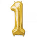 Number 1 Foil Birthday Balloon - Gold - Shimmer & Confetti