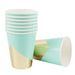 Pastel Mint and Gold Party Cups 12ct - Shimmer & Confetti