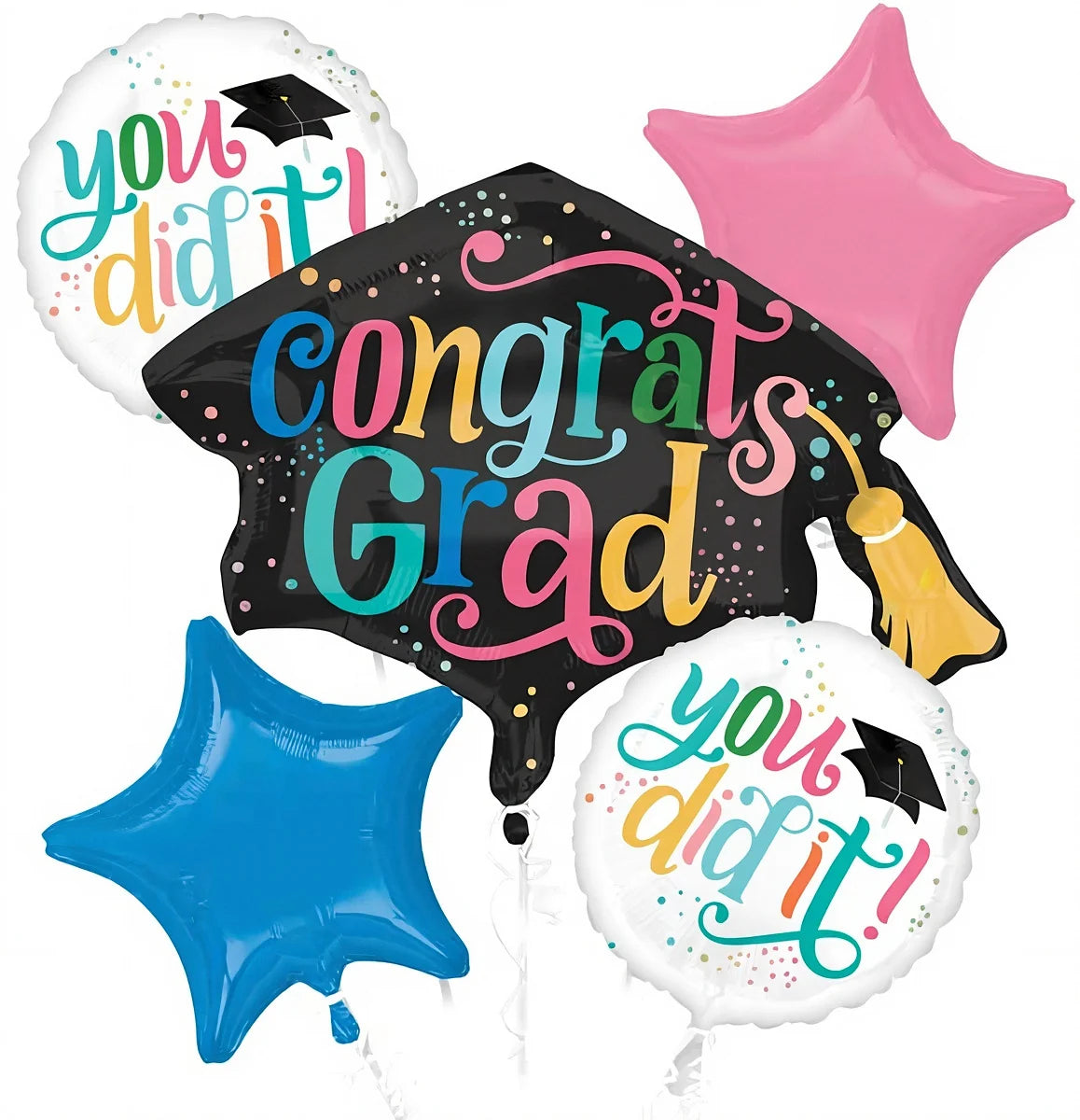 Follow Your Dreams graduation foil balloon bouquet